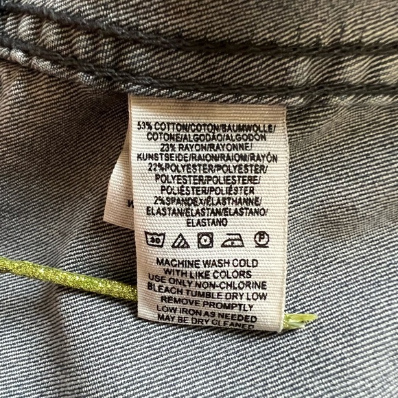 NWT Free People Womens Blue Denim Mini Stretch A-Line Skirt Sz 2 - Picture 6 of 7